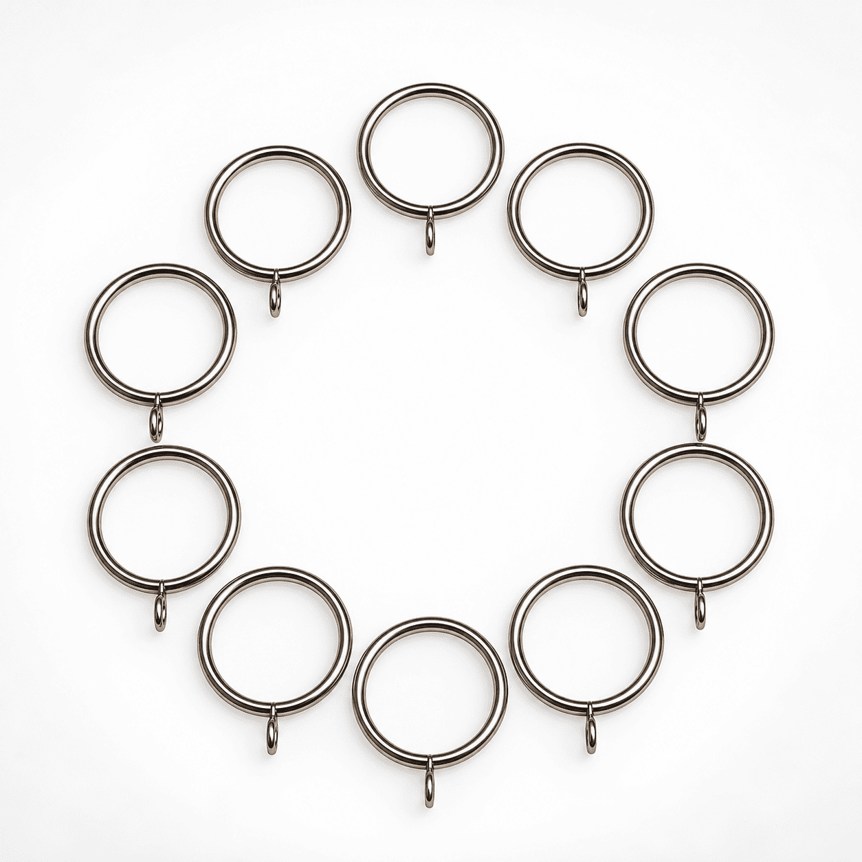 Large Iron Curtain Rings 55mm OD x 45mm ID. 